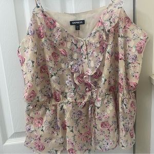 Express floral tank blouse NWT